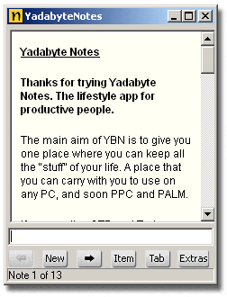 Yadabyte Notes
